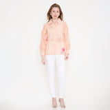Peach Chanderi Shirt