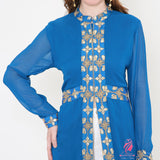 Blue Slit Kurti Set