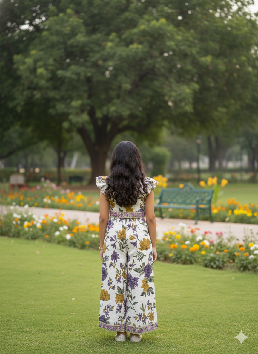 Kids Floral Embroidered Co-ord Set - EIARAA STUDIO