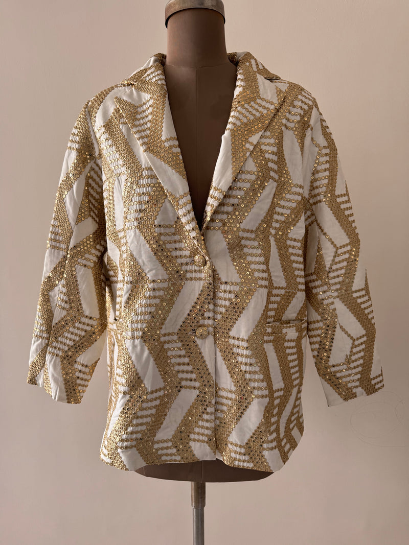 White and Golden Blazer