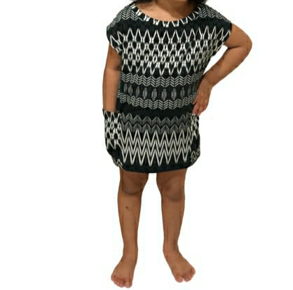 Black and White Printed Dress