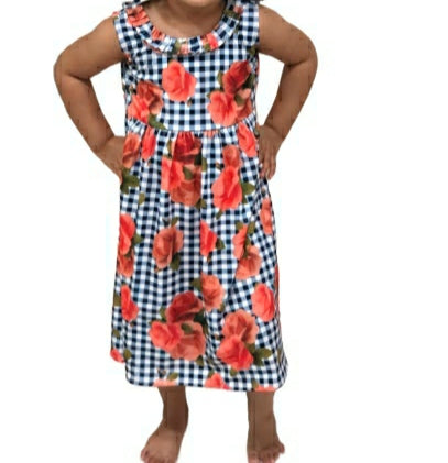 Red Floral Dress - EIARAA STUDIO