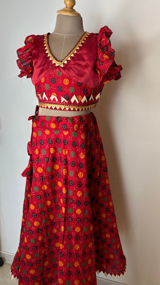 Bright Red Lehenga Set - EIARAA STUDIO