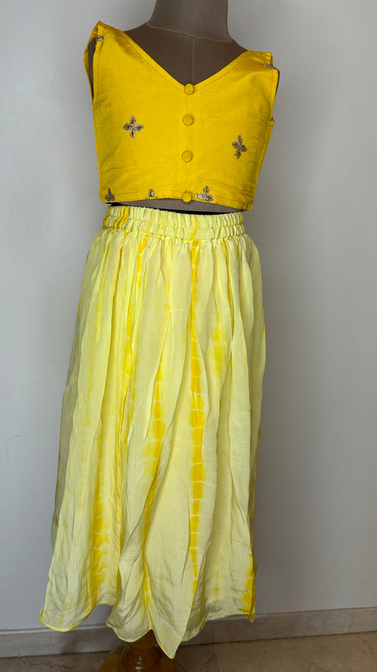 Bright Yellow Lehenga Set - EIARAA STUDIO