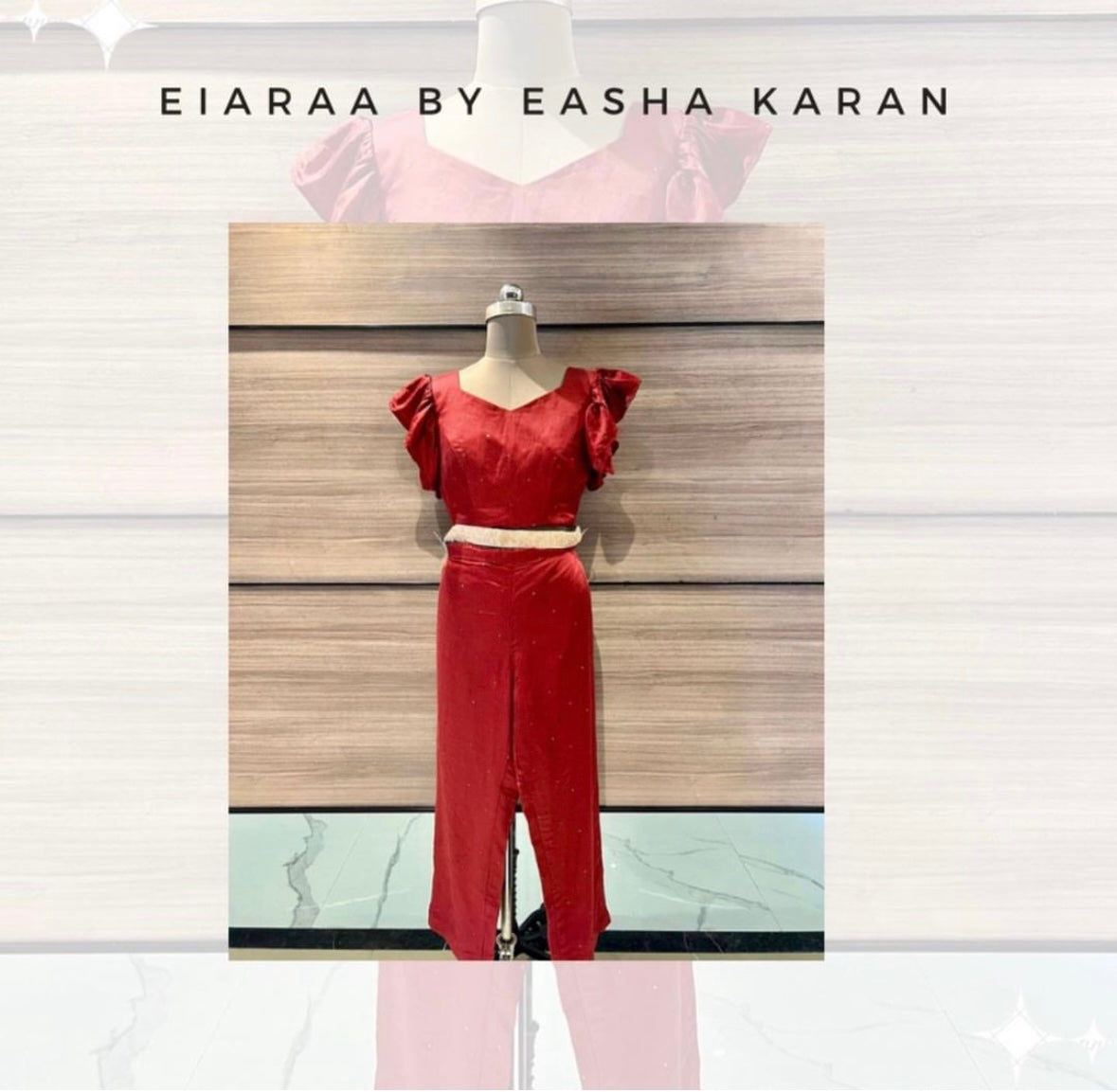 Red Co-Ord Set - EIARAA STUDIO