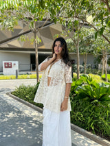 White Laced Shrug