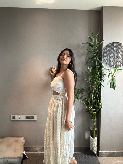 White and Gold Dress - EIARAA STUDIO