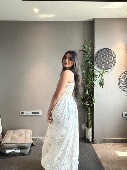 White and Gold Dress - EIARAA STUDIO