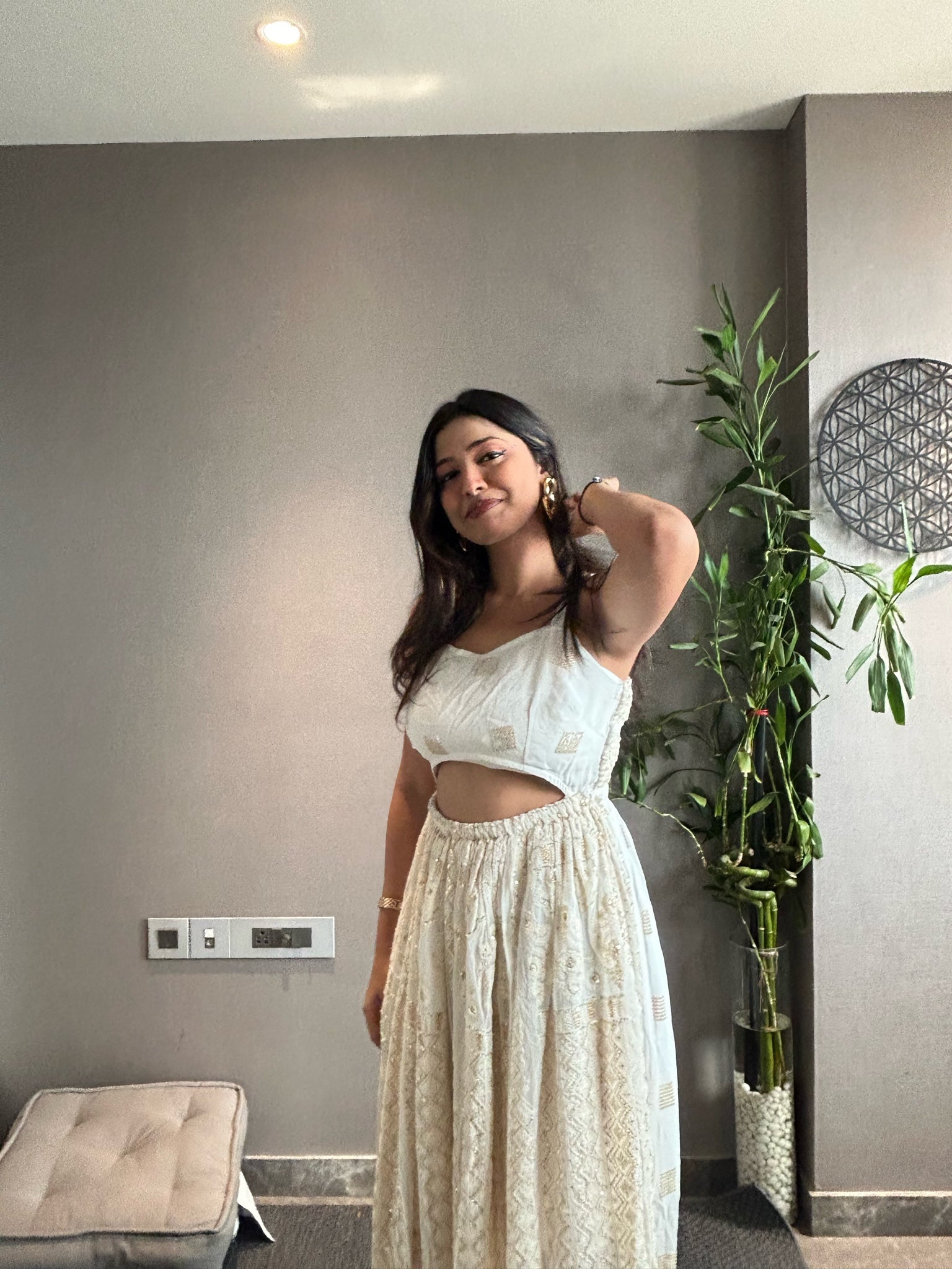 White and Gold Dress - EIARAA STUDIO