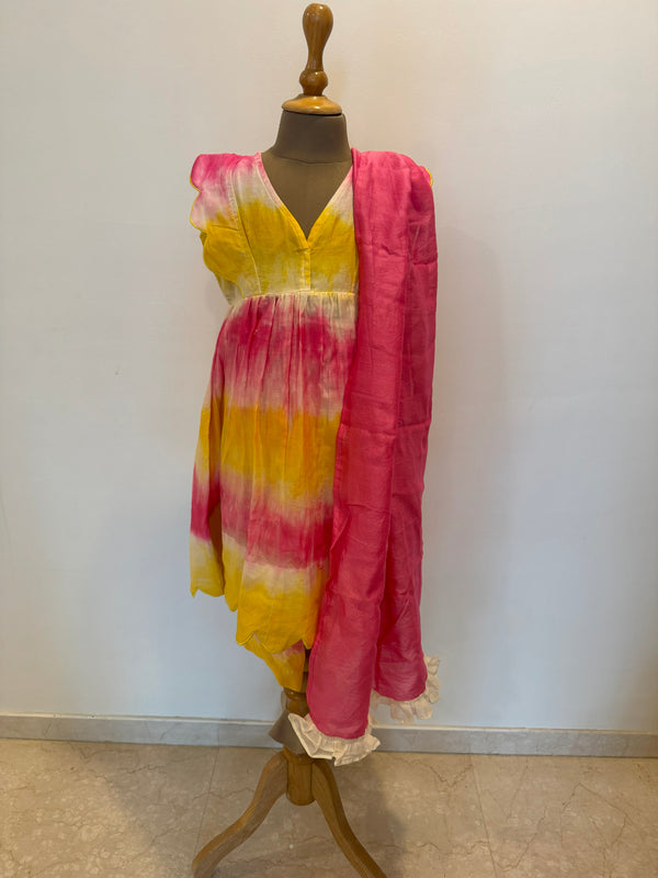 Pink Shaded Lehenga Set