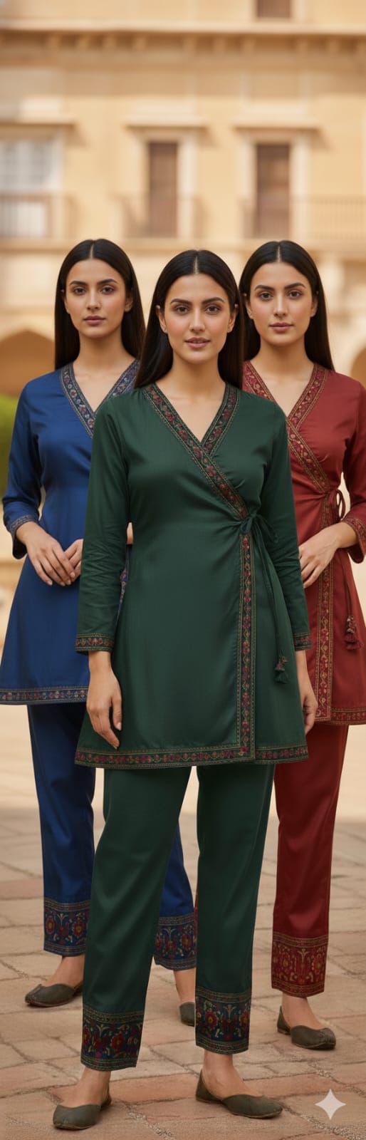 Angrakha-Style Kurta Set