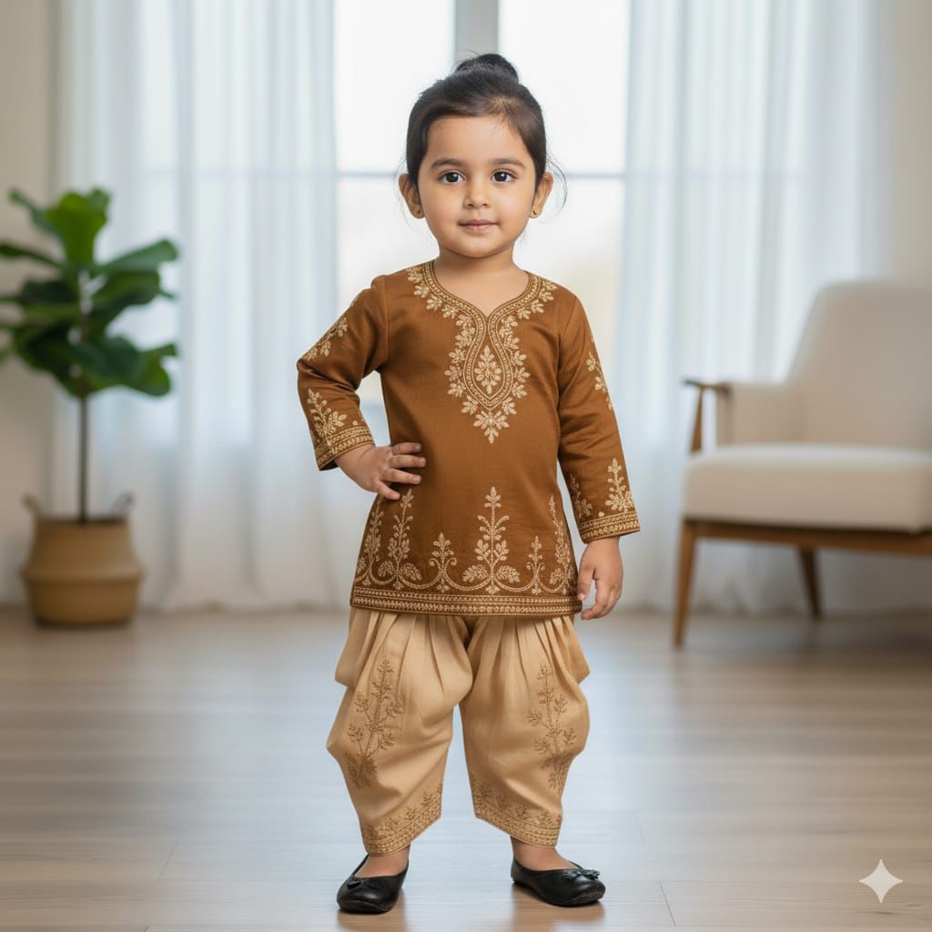 Kids Embroidered Kurta Set - EIARAA STUDIO