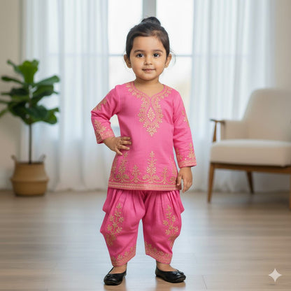 Kids Embroidered Kurta Set - EIARAA STUDIO