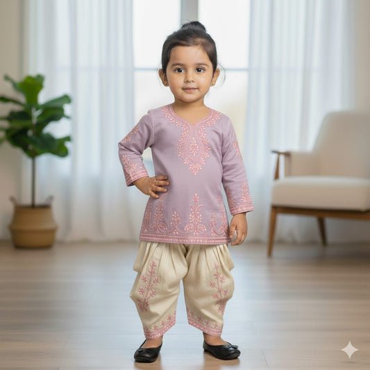 Kids Embroidered Kurta Set - EIARAA STUDIO