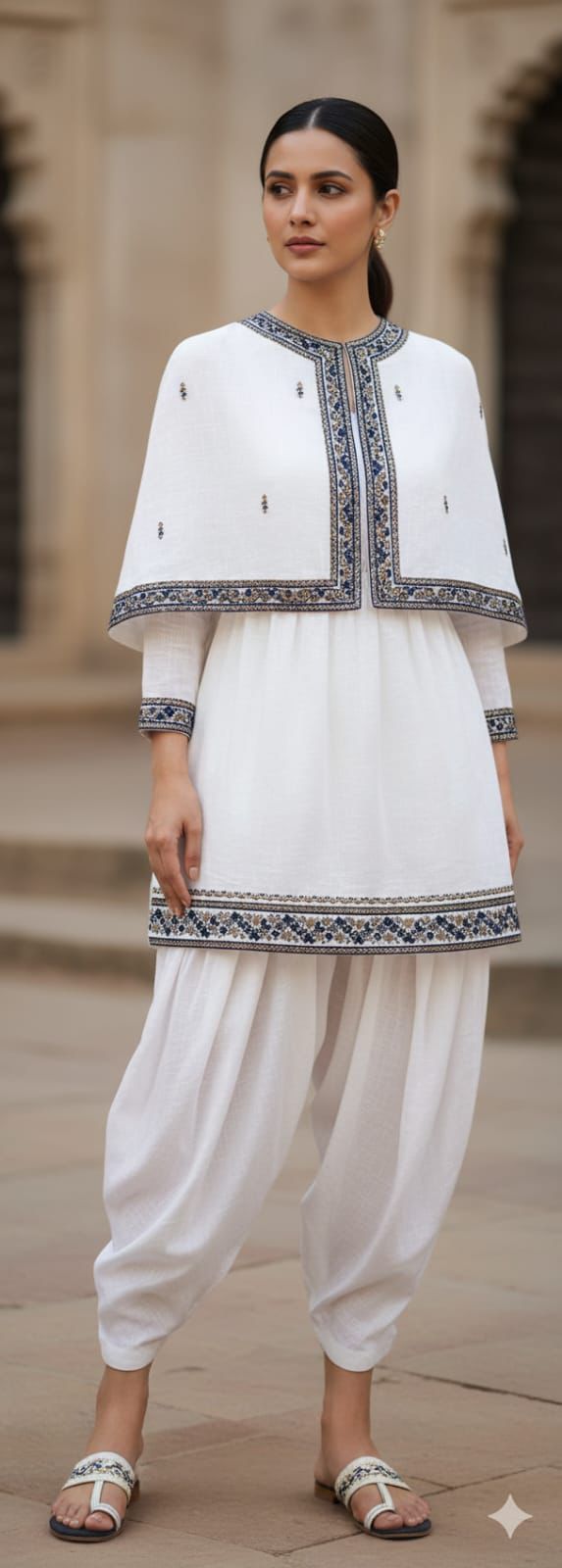 Cape Style Kurta Set - EIARAA STUDIO
