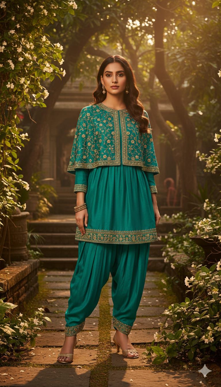 Cape Style Kurta Set - EIARAA STUDIO