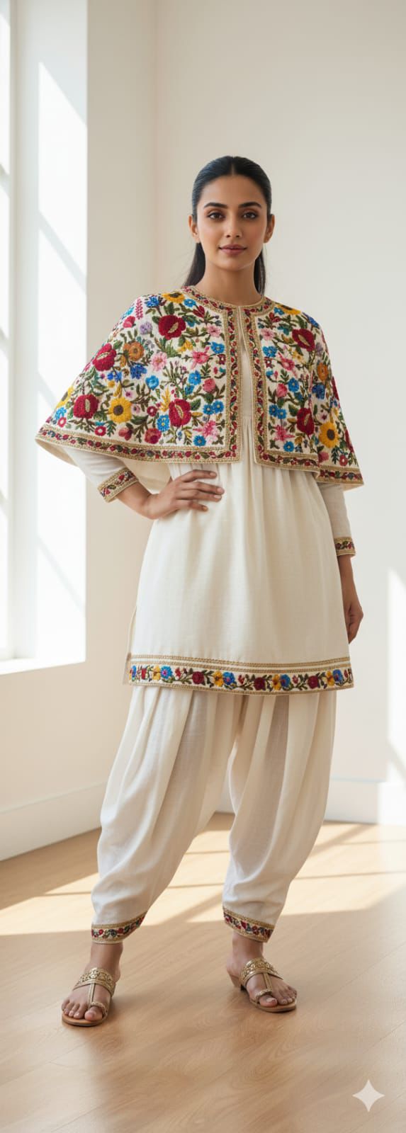 Cape Style Kurta Set