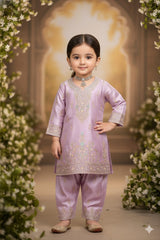 Kids Embroidered Kurta Set