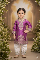 Kids Embroidered Kurta Set