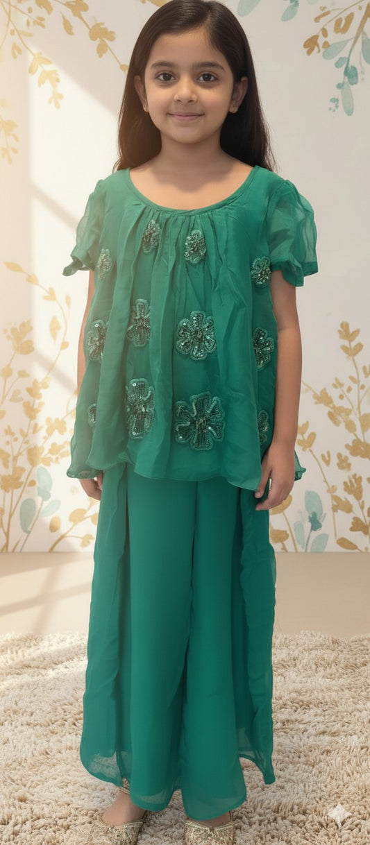 Kids Hand-Embroidered Top & SKirt Set - EIARAA STUDIO
