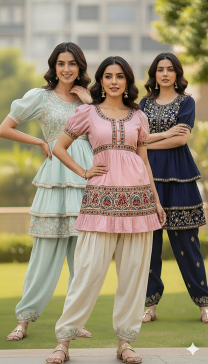 Tiered Kurta Set - EIARAA STUDIO