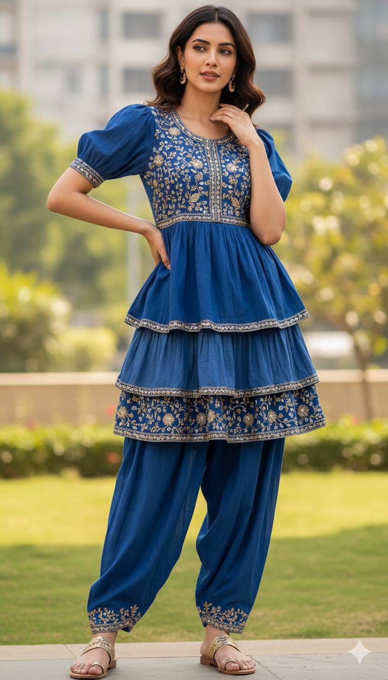 Tiered Kurta Set - EIARAA STUDIO