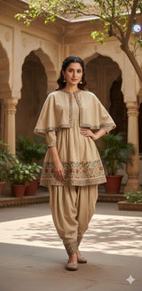 Cape Style Kurta Set