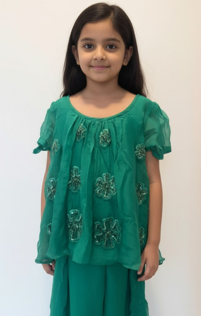 Kids Hand-Embroidered Top & SKirt Set - EIARAA STUDIO