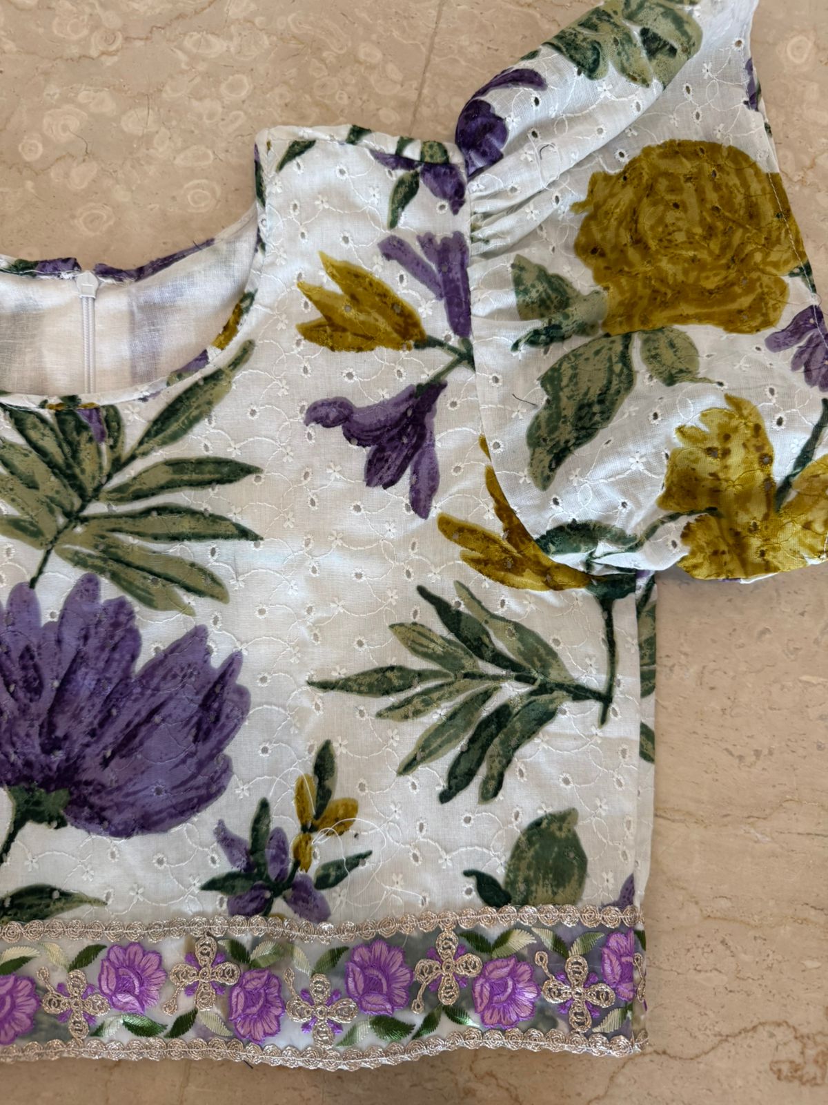 Kids Floral Embroidered Co-ord Set - EIARAA STUDIO