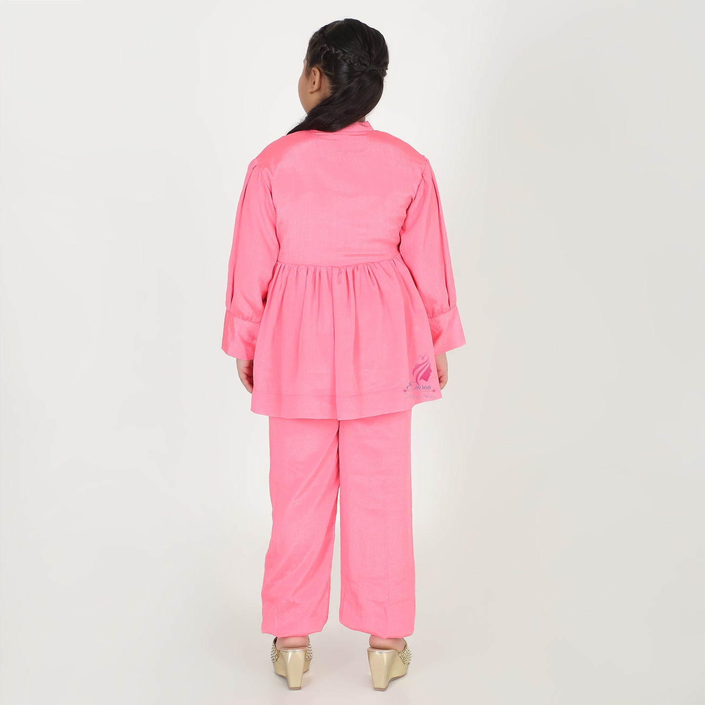 Pink pocket embroidery coord set - EIARAA STUDIO