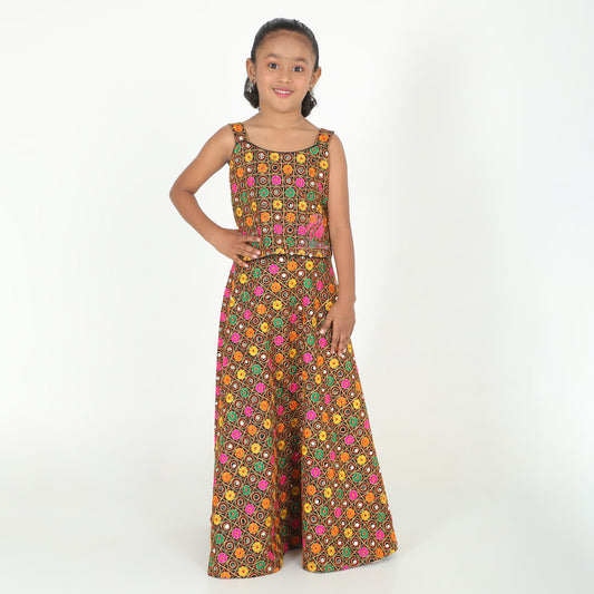 Multicolour Mirror Lehenga set - EIARAA STUDIO