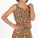 Multicolour Mirror Lehenga set