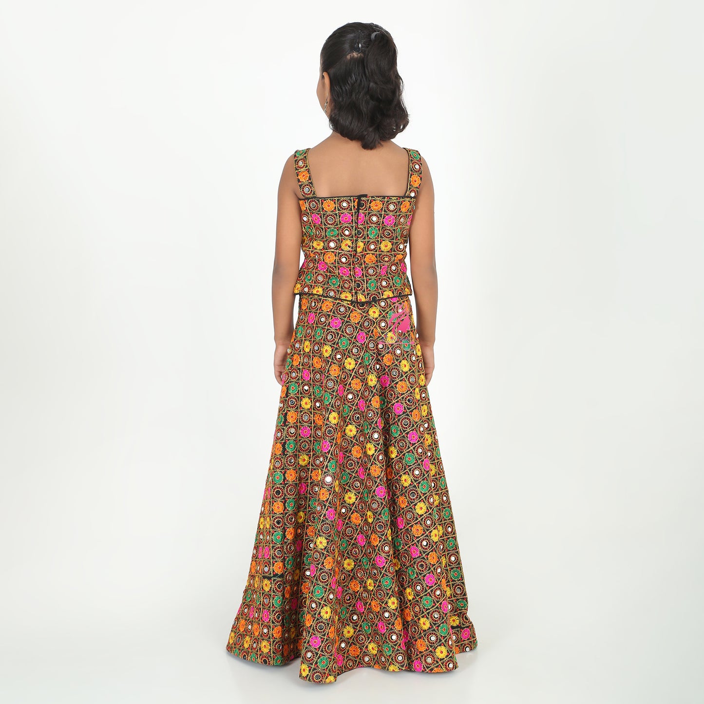 Multicolour Mirror Lehenga set - EIARAA STUDIO