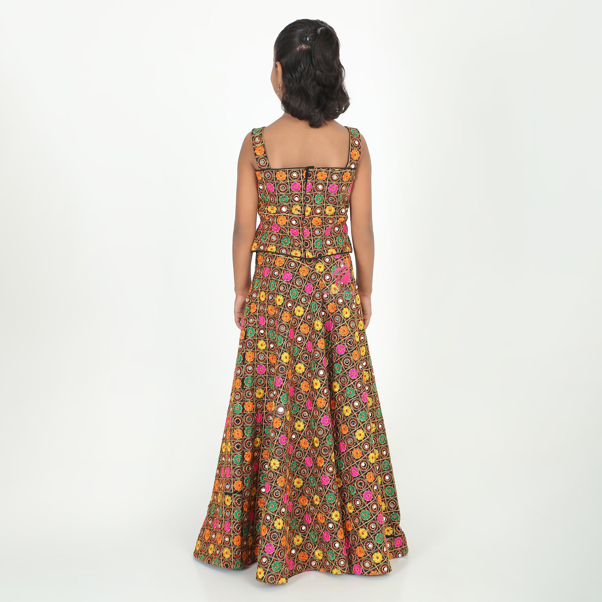 Multicolour Mirror Lehenga set - EIARAA STUDIO