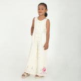 White embroidered Jmpsuit