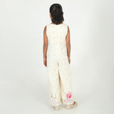 White embroidered Jmpsuit