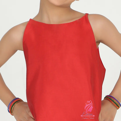Red Kurti Pant - EIARAA STUDIO