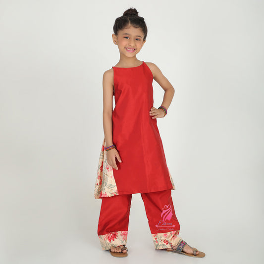 Red Kurti Pant - EIARAA STUDIO