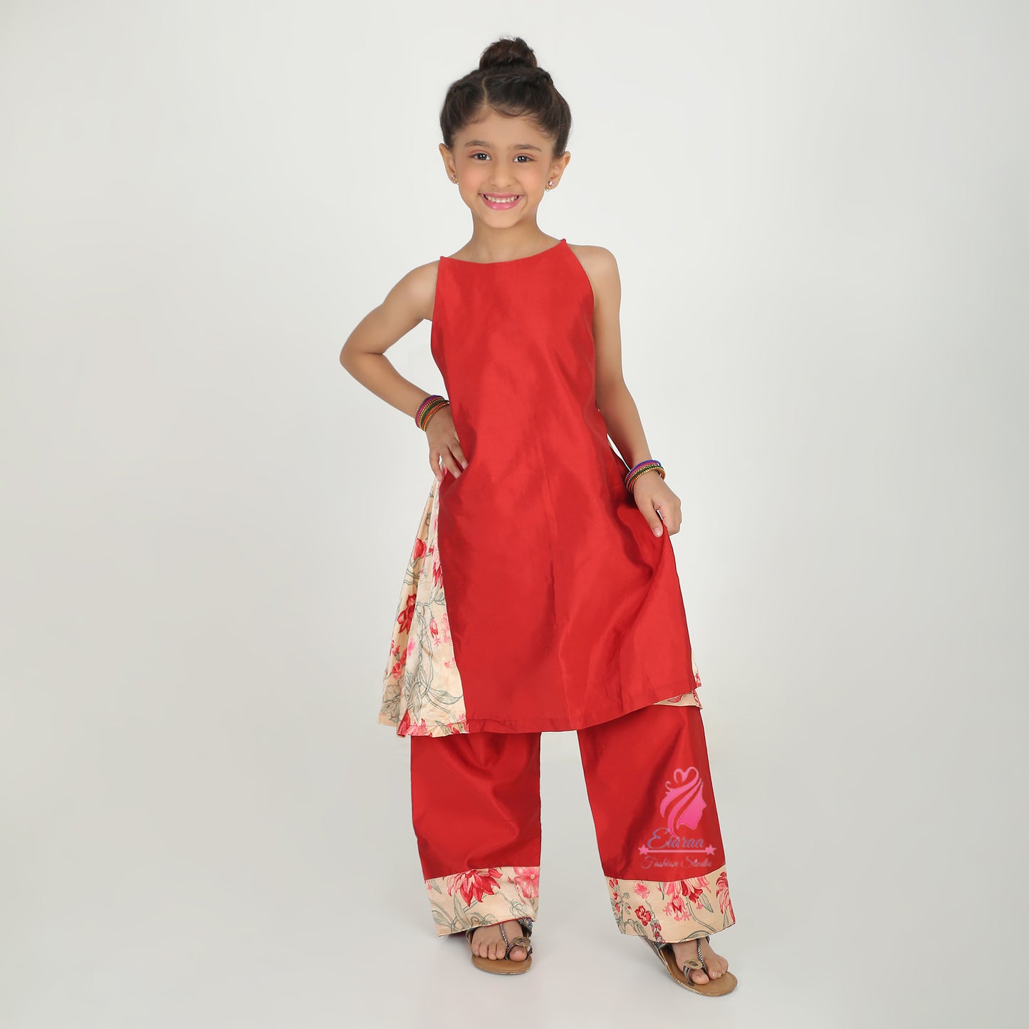 Red Kurti Pant - EIARAA STUDIO