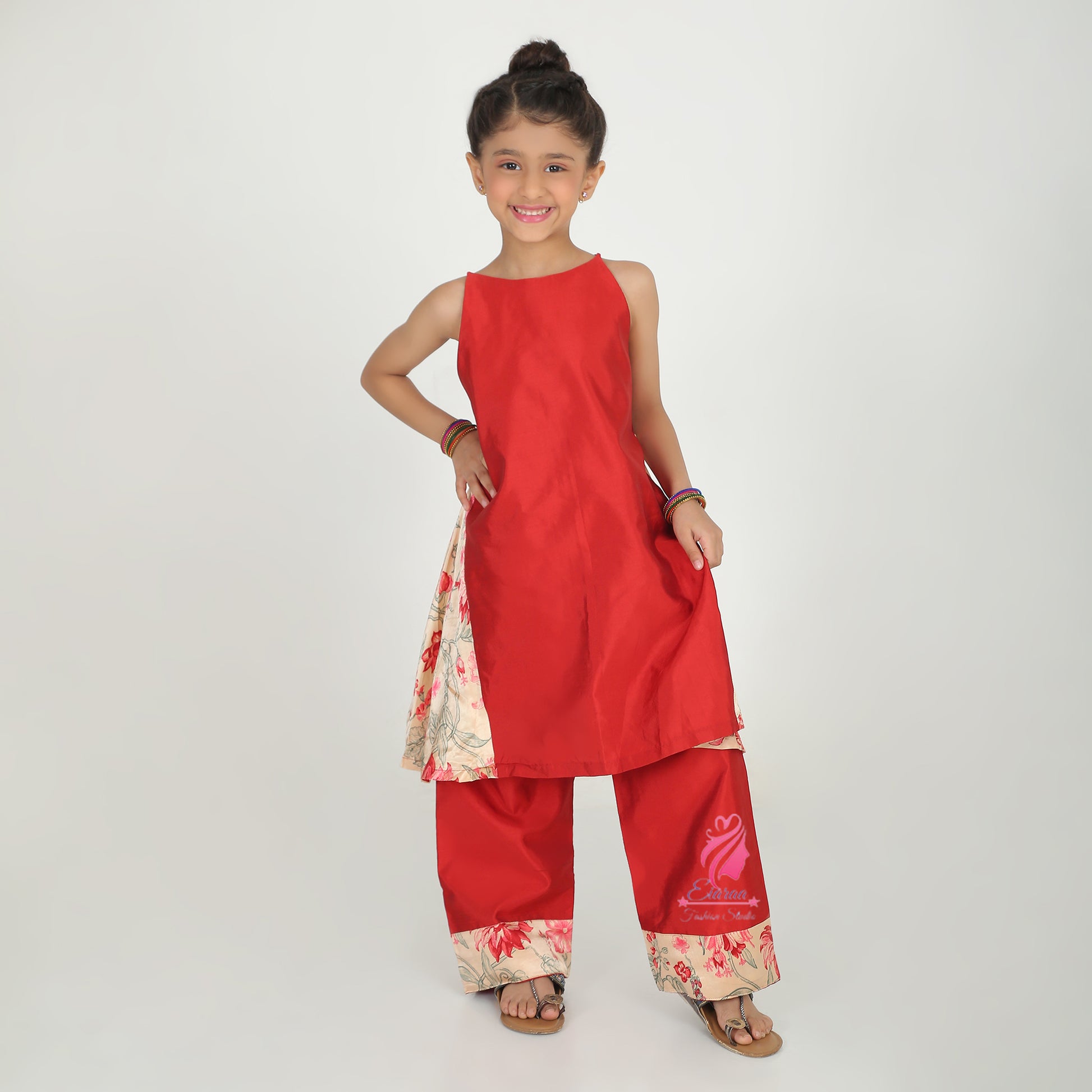 Red Kurti Pant - EIARAA STUDIO