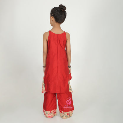 Red Kurti Pant - EIARAA STUDIO