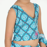 Blue bandhini Lehenga set