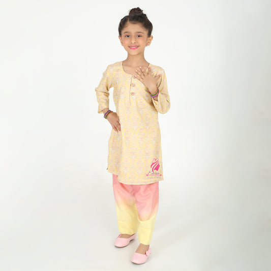 Yellow embroidered suit - EIARAA STUDIO