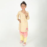 Yellow embroidered suit