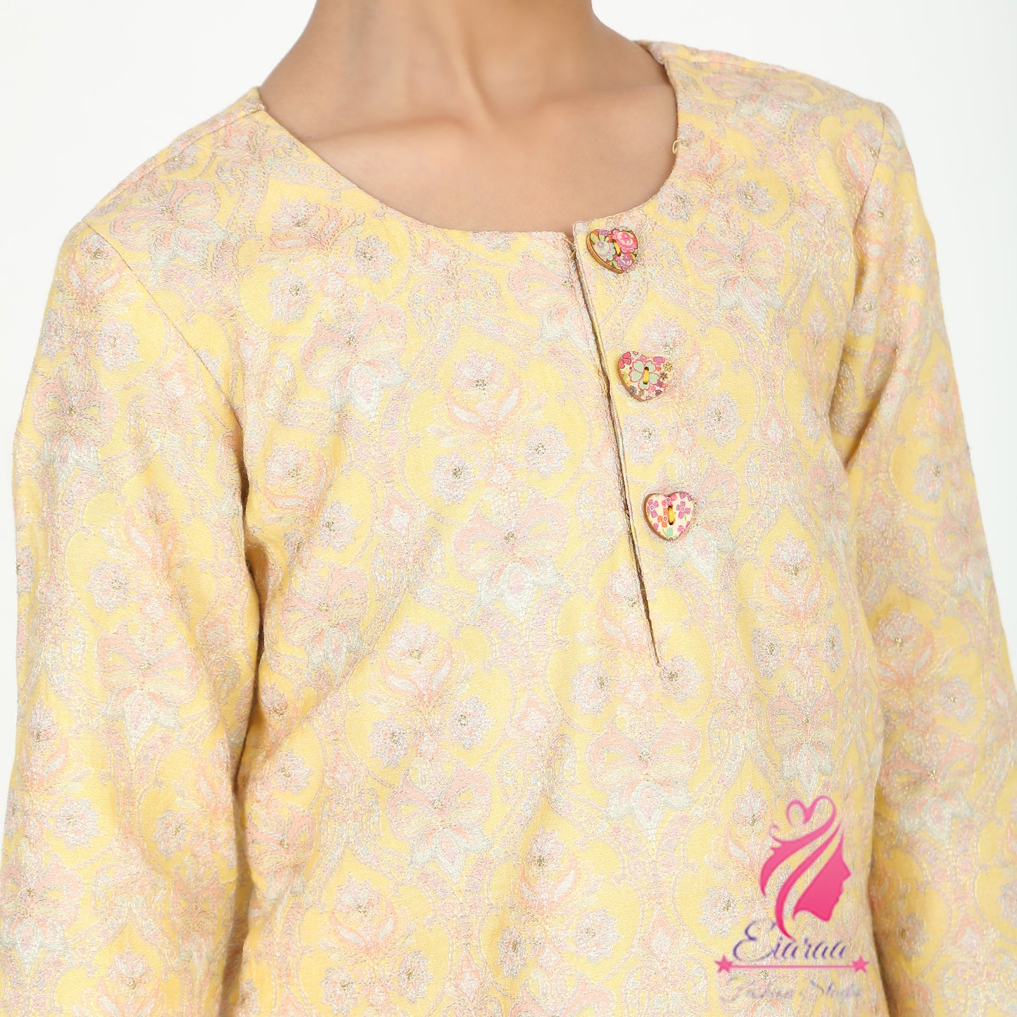 Yellow embroidered suit - EIARAA STUDIO