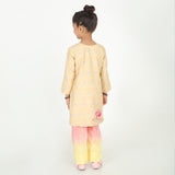 Yellow embroidered suit