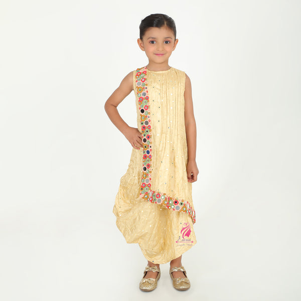 Beige Cowl gown