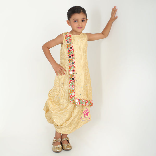 Beige Cowl gown