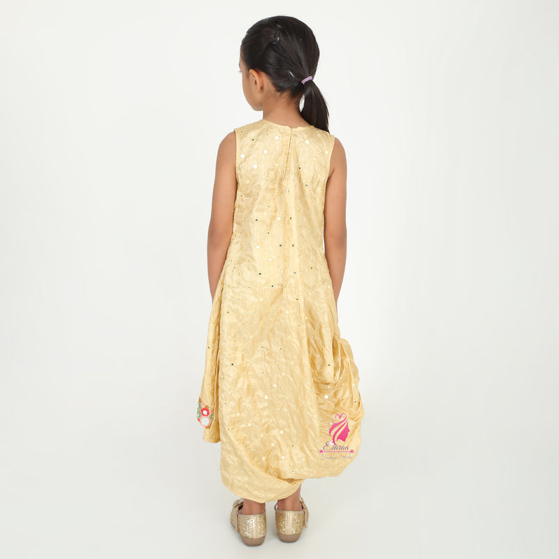 Beige Cowl gown