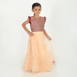 Maroon Peach Lehenga set